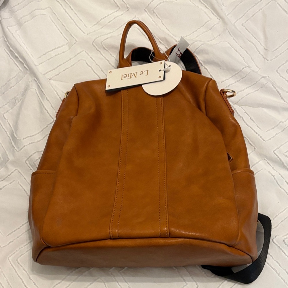Le Miel Tan Backpack